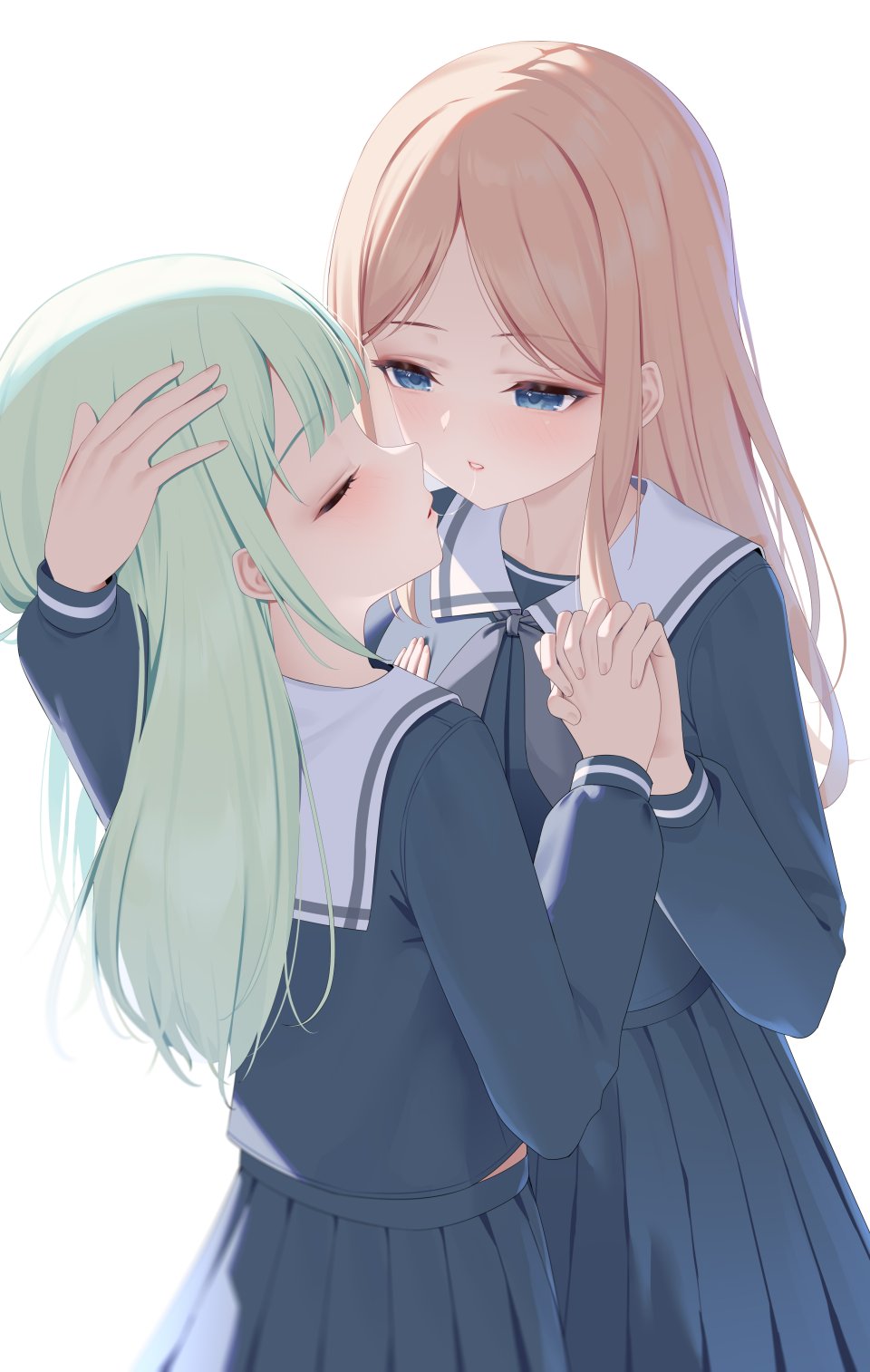 長崎そよ 若葉睦 次世代少女乐队企划 冰冻鱼粽 金发 碧眼 脸红 茶发