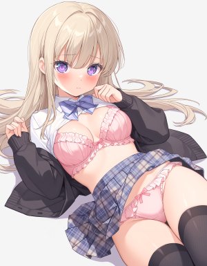 bra,胖次,制服,掀裙,针织衫,丝袜