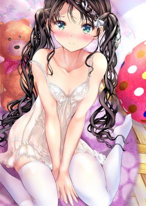 緒方てい,areola,lingerie,No-Bra,胖次,panty_pull,黑丝