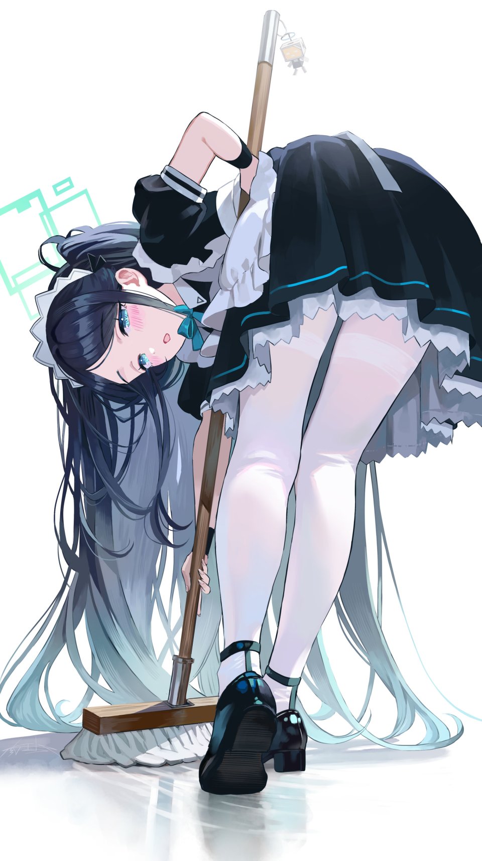 Yumeno_Yume 天童有鈴 蔚蓝档案 光晕 女仆 裤袜