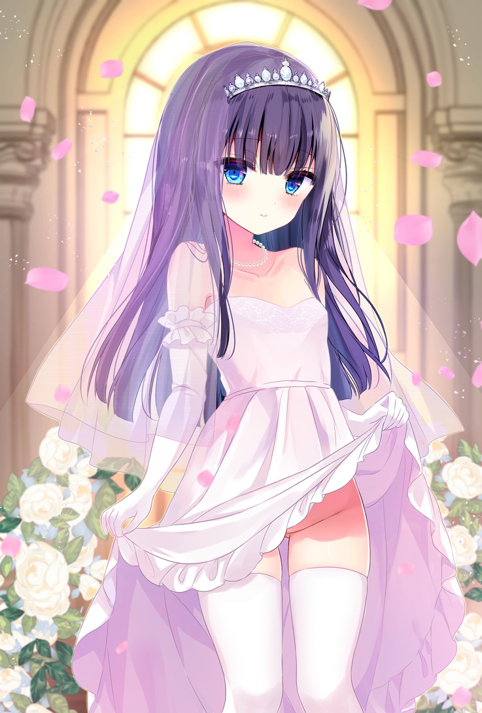 原创 師走ほりお 露肩 碧眼 脸红 Breasts 连衣裙 長手袋