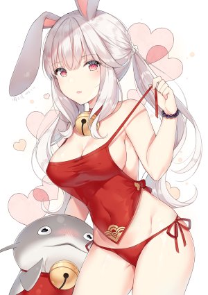 最终幻想,ファイナルファンタジーXIV,SquareEnix,viera,Ayuanlv,长发,single,長身像,脸红,视线正对,開いた口,胸部,前发,红色眼,白背景,巨乳