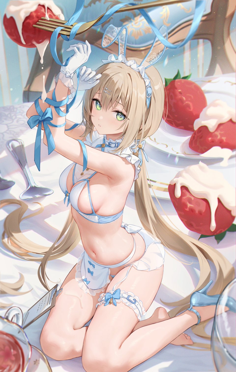 ほうき星 兽耳 Bra 兔耳 Garter 胖次