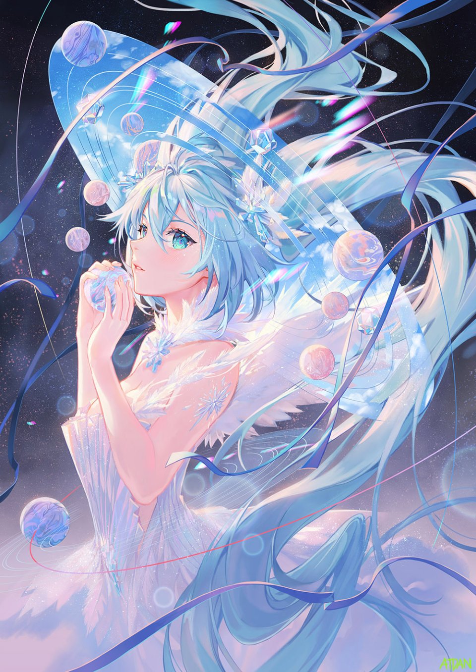 VOCALOID 初音ミク ATDAN Single 長身像 脸红 视线正对 前发