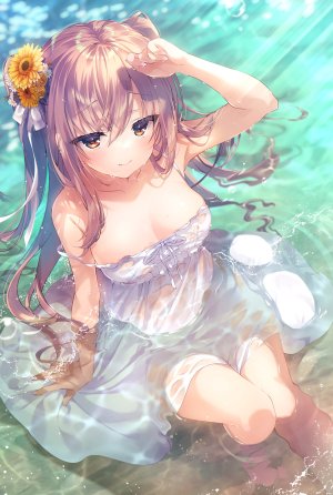 shouna_mitsuishi,连衣裙,No-Bra,看穿,夏装,湿身