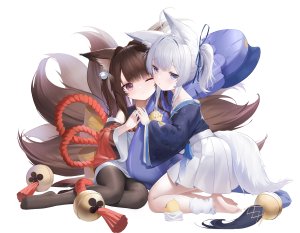 hei_wuchang,天城ちゃん,天城,Manjuu,信濃,碧蓝航线,兽耳,和服,妖狐,萝莉,裤袜