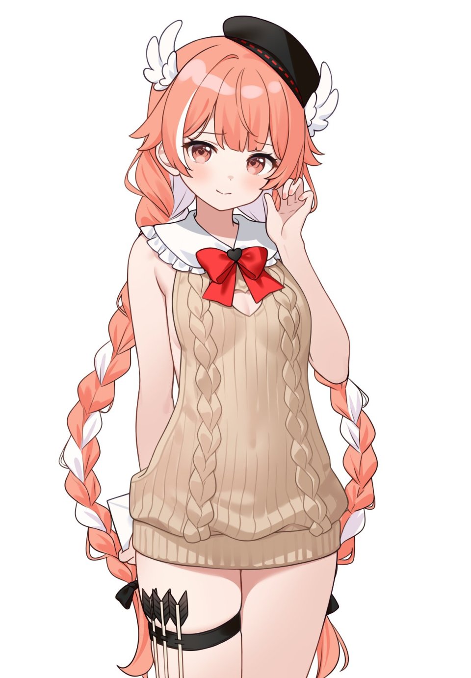 Pillowdear 独立虚拟YouTuber Hitsukuya 三股辫 Breasts Cleavage 长发 笑顔