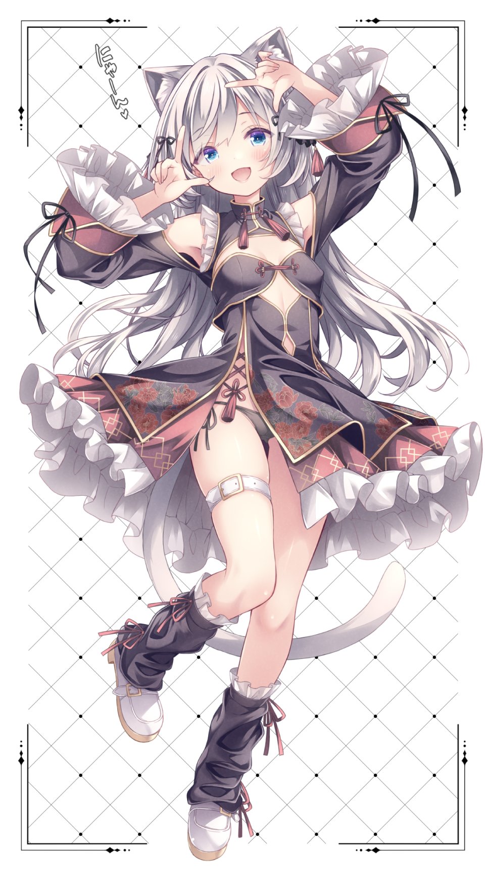 兽耳 汉服 Garter 萝莉 猫耳 No-Bra 胖次 掀裙