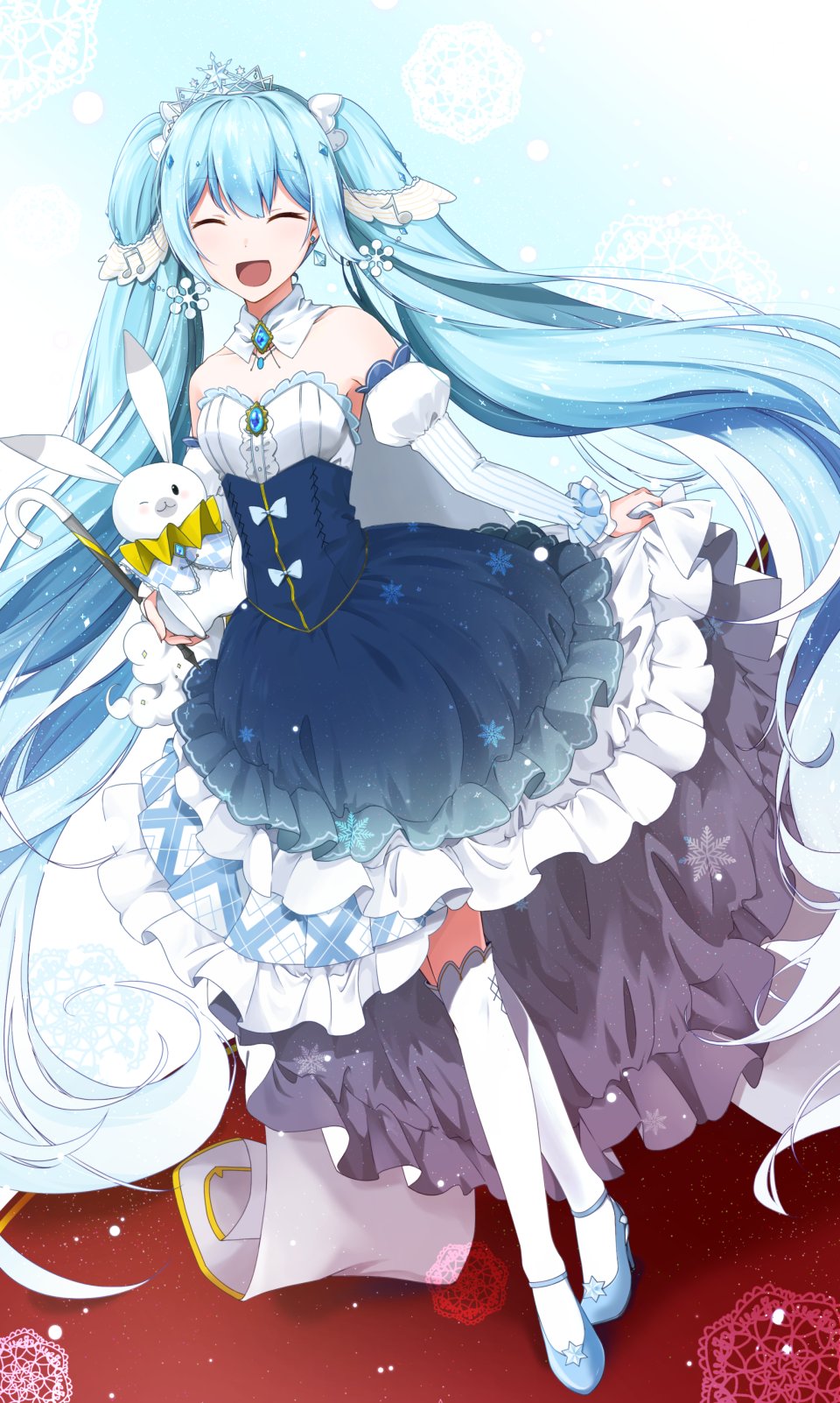 初音ミク 雪未来 雪ミク 雪ミク2019 VOCALOID So_Ra_01_02 前发 青发